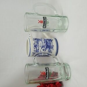Vintage Heineken Beer Mugs